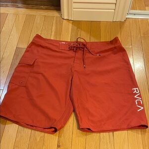 RVCA Burnt orange swim shorts